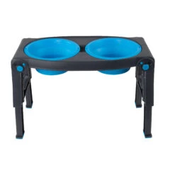Popware Adjustable Height Pet Feeder -Hondenbenodigdheden Winkel popware adjustable height pet feeder pro blue 100796 2000 none